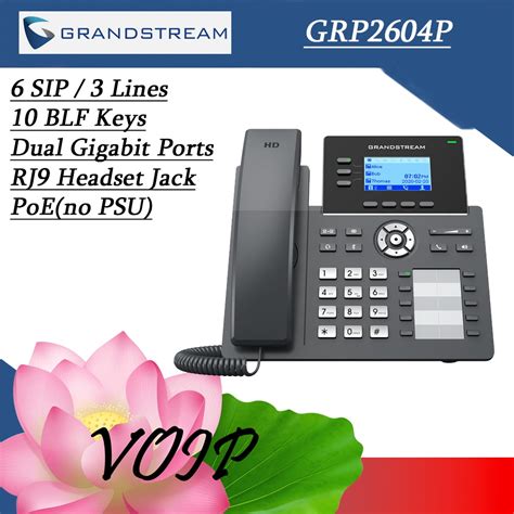 Grandstream Grp P Lines Sip Accounts In Scrn Poe Psu