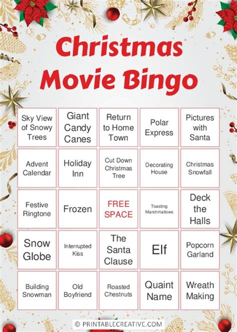 Christmas Movie Bingo