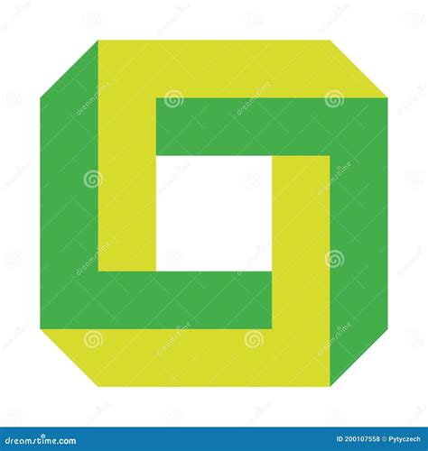 3D impossible square stock vector. Illustration of fantasy - 200107558