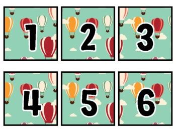 Hot Air Balloons Classroom Calendar Set By Swati Sharma Tpt