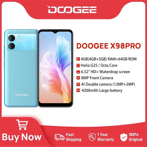 Android Smartphone Doogee Smartphone Doogee X98 Pro Mobile Phones