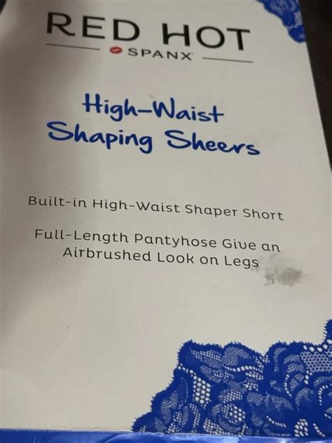 RED HOT SPANX High Waist Shaping Sheers Sz PicClick UK