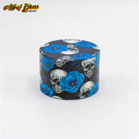 63mm ASSORTED SKULL DESIGNS VERSION 3 4pc GRINDER 6ct DISPLAY