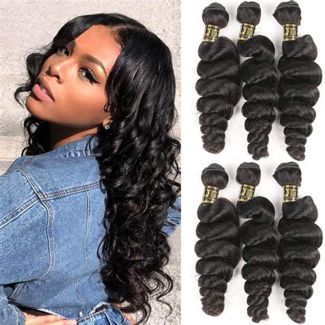 Amazon QTHAIR 12A Grade Brazilian Loose Wave Bundles 18 20 22