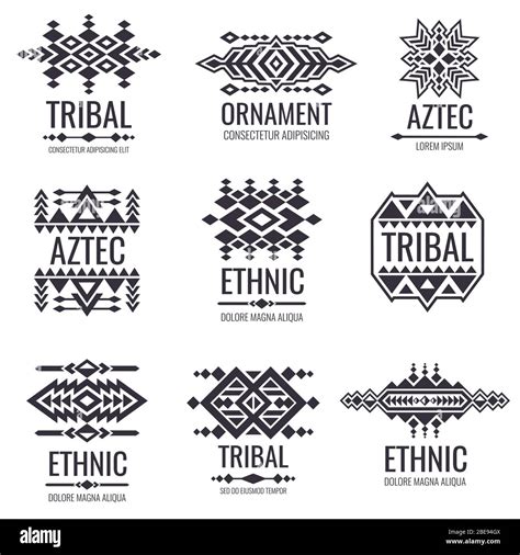 Tribal aztec vector pattern. Indian graphics for tattoo designs. Indian ...