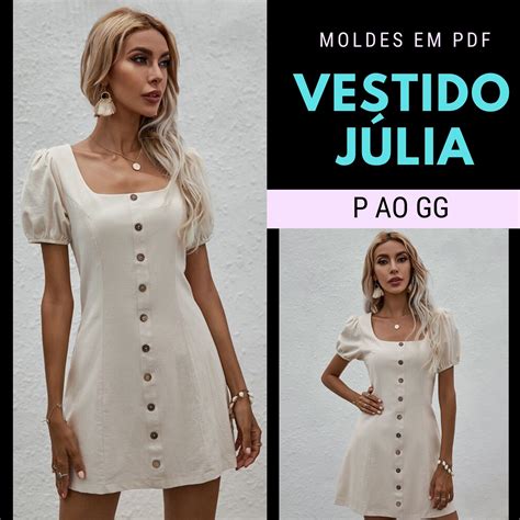 Molde Vestido J Lia Casini Moldes Hotmart