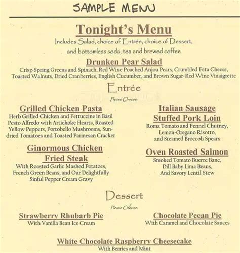 Dosey Doe Menu, Menu for Dosey Doe, The Woodlands, Houston - Urbanspoon ...