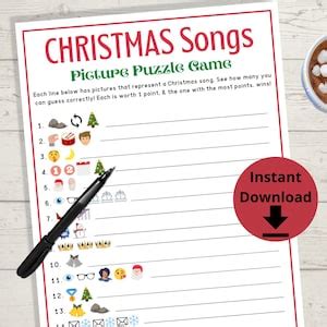 Christmas Emoji Game Christmas Carols Game, Christmas Song Riddles ...