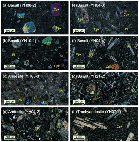 Representative Photomicrographs For The Volcanic Rocks Group 1 A And Download Scientific