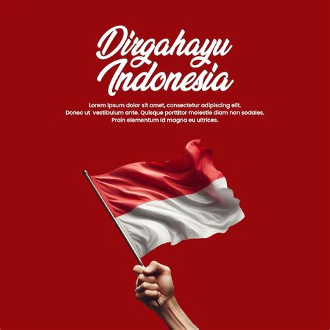 Hand Holding Indonesian Flag Premium Ai Generated Vector