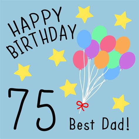 Dad 75th Birthday Card Dad 75th Birthday Card Best Dad | BirthdayBuzz