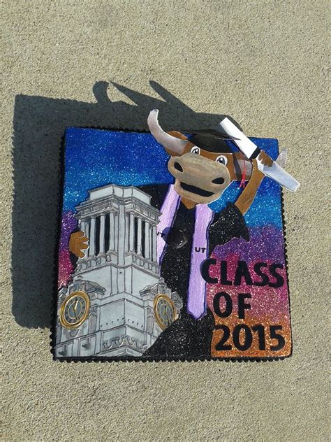 University Of Texas Academics Grad Cap Designs Longhorn Graduation