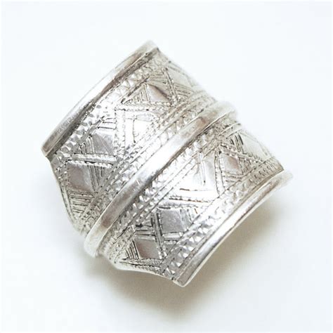 Bijoux Ethniques Touareg Bague En Argent Massif Chevali Re Homme