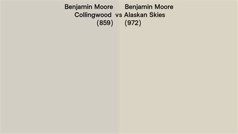 Benjamin Moore Collingwood Vs Alaskan Skies Side By Side Comparison