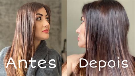 Tonalizante Louro Escuro Antes E Depois - Como Pintar o Cabelo Sozinha de loiro escuro | cabelo com mechas - YouTube
