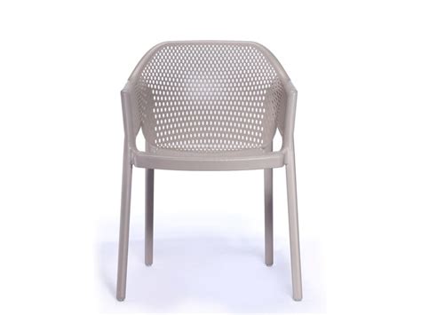 Minush Stackable Technopolymer Garden Chair With Armrests By Gaber