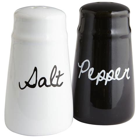 Black And White Salt And Pepper Shakers Stuffed Peppers Ceramic Mason Jar Salt And Pepper