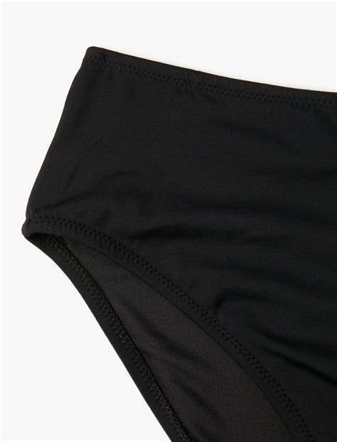Siyah Kadın Yüksek Bel Bikini Altı Basic 4SAK00008MM Koton
