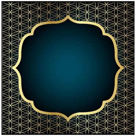 A black and gold frame with a gold border | Premium AI-generated vector