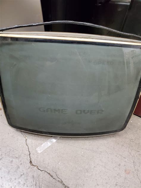 A broken tube TV in my work has "GAME OVER" burnt into the screen : r
