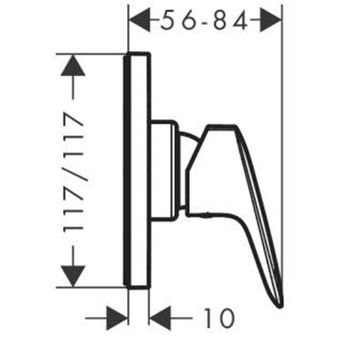Hansgrohe Logis Shower Mixer Square Trim (Chrome) 71604000 - Hardware ...