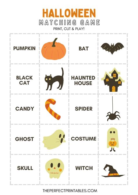 Free Halloween Matching Game Printable Perfect Printables