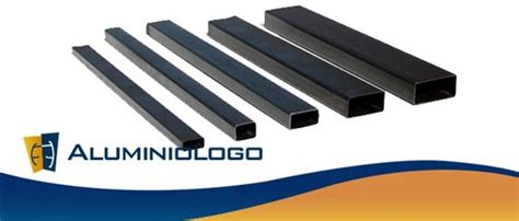 Tubo Rectangular De Aluminio Negro X Pulgadas Mercado Libre