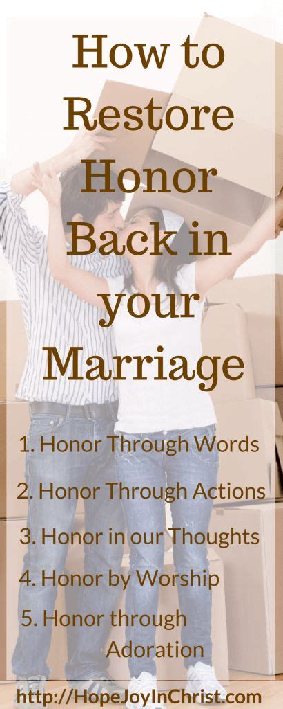 5 Ways To Restore Honor In Marriage Hope Joy In Christ Marriage