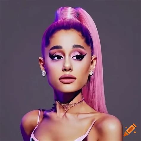 Portrait of ariana grande with fiery red hair on Craiyon