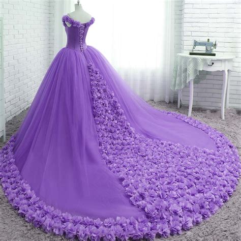 Buy Ball Gown Quinceanera Dresses Pink Flowers Debutante – Siaoryne