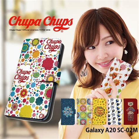 Galaxy A20 Sc 02m ケース 手帳型 スマホケース ギャラクシーa20 Galaxya20 Sc02m カバー 携帯 デザイン Chupa Chups チュッパチャプス Dy