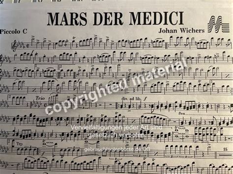 Mars Der Medici Gebraucht Kaufen Gebrauchte Noten Musiknoten Kaufen