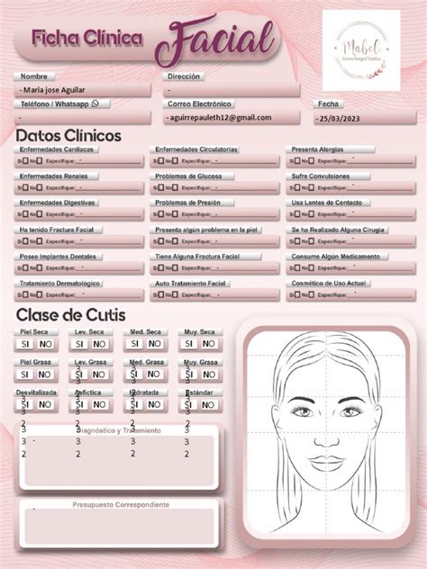 Ficha Clinica Facial Pdf