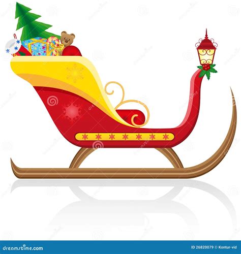 Christmas Sleigh Of Santa Claus With Gifts Royalty Free Stock Images - Image: 26820079