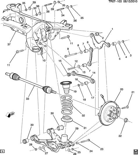 Traverse AWD Suspension Rear Part 1 Control Arms Springs