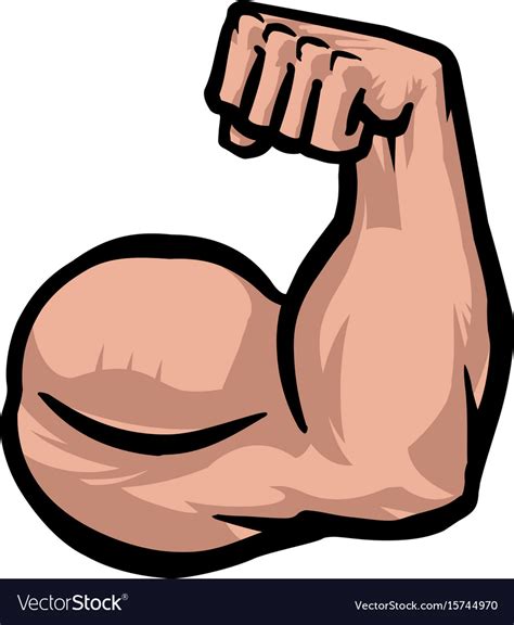 Strong Bodybuilder Biceps Flex Arm Icon Royalty Free Vector