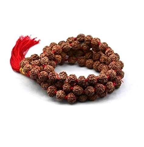 Queen Gems Genuine Five Mukhi Rudraksha Mala Original Mukhi Rudraksha