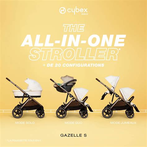 Poussette Gazelle S Cybex Double Volutive Naturio Couleur