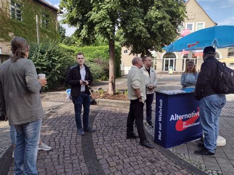 Infostand in Rüsselsheim am 29 Juli 2023 AfD Kreisverband Groß Gerau