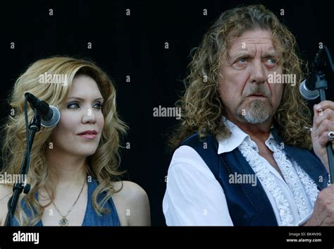 Robert Plant and Alison Krauss perform during a concert Stock Photo - Alamy