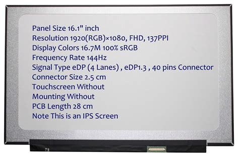 COMPATIBLE FOR N161HCA GA1 REV C1 16 1 IPS LED LCD LAPTOP SCREEN FHD