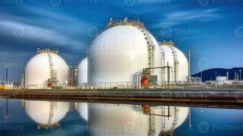 Natural gas tank - LNG or liquefied natural Industrial Spherical gas ...