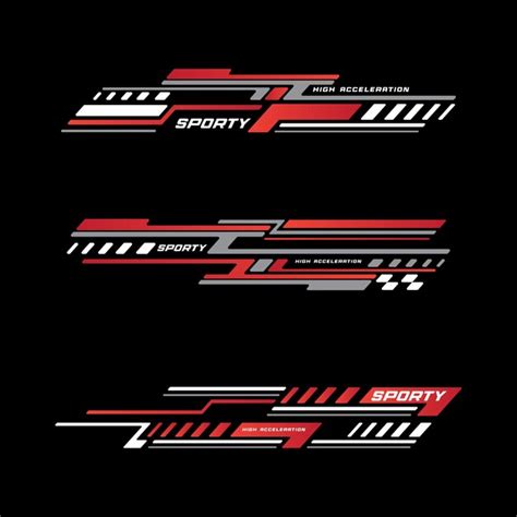 Premium Vector Racing Car Stickers Stripe Abstract Shape Vinyl Decal