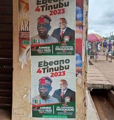 2023 Campaign Poster Of Pdp Senator Chimaroke Supporting Tinubu