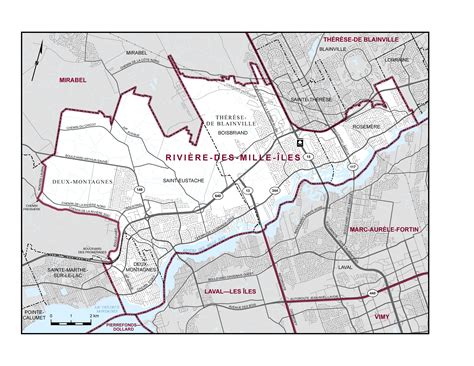 Rivière des Mille Îles Cartes et descriptions des limites des