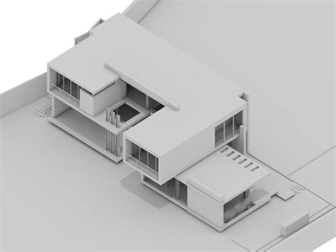 An Architectural Model Of A House With Two Floors And Three Levels All