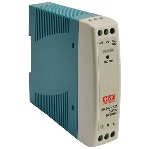 Industrial Din Rail Power Supply 10w 12vdc 084a Mdr 10 12 Mean Well