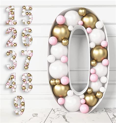 Ft Mosaic Balloon Number Frame Light Up Marquee Indonesia Ubuy