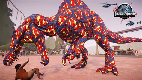 Superman Spinosaurus Vs Spiderman Rex Venom Dinosaur Fighting