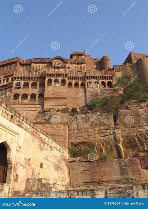 Meherangarh Fort Facade Rajasthan Jodhpur India Stock Photo Image